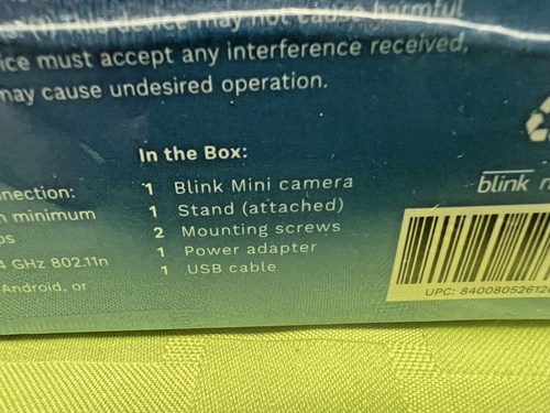 Blink Mini Compact Indoor Plug-in Smart Security Camera 1080 HD Motion Detection - Picture 13 of 14