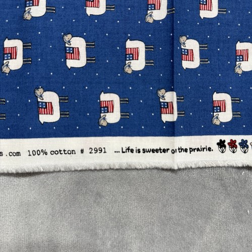 Prairie Days 21.5”x18” (6) Fat Quarters Bunny Hill Designs Patriotic Fabric - Picture 5 of 6