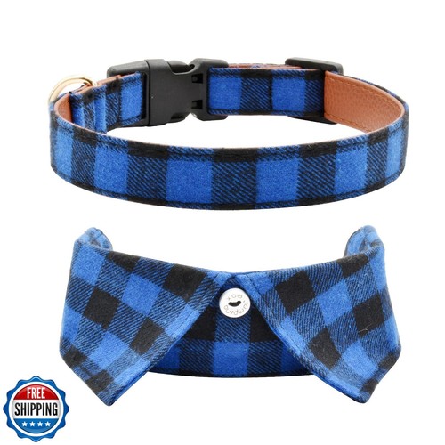 Cotton Dog Collar with Bowtie, Comfortable Adjustable Cute Lapel Design Dog B - Bild 4 von 5