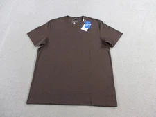 Porter & Ash Shirt Mens Medium Brown Performance Tee 4 Way Stretch Crewneck NEW