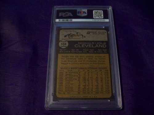 1973 TOPPS #104 REGGIE CLEVELAND PSA 9 - Picture 2 of 2