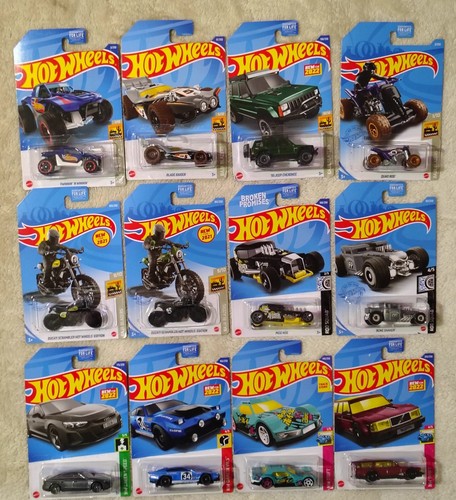 Hot Wheels Mixed Lot Of 12 Diecast Vehicles(Ducati, Quad's,Rod's) 1:64