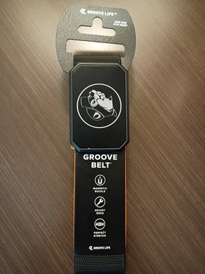 Groove Life Adjustable Web Belt with Magnetic Bucee's Buckle Black/Black
