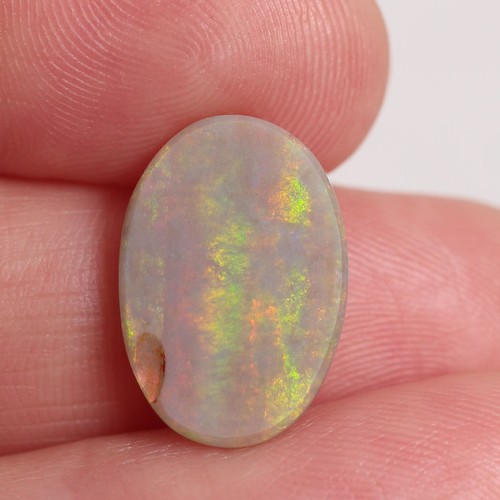 4 ct Dark Australian Opal, Natural Solid Opal Polished Cabochon 11.3 x 16.5mm - Picture 7 of 7