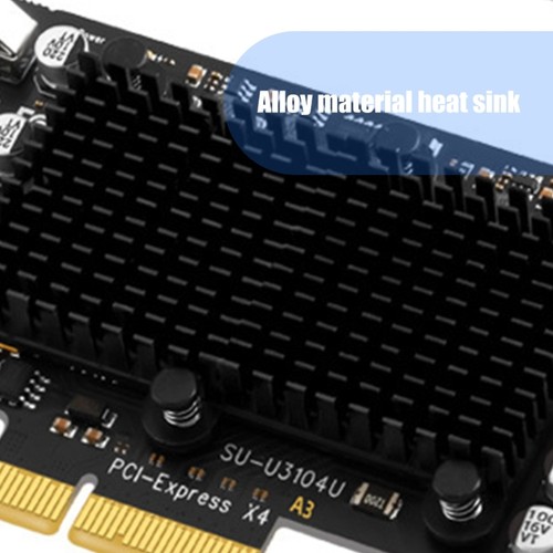 4 Port USB3.2 PCIE Expansion Card Fast Data Transfer 10Gbps Adapter Card - Afbeelding 7 van 8