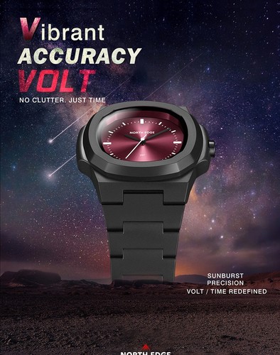 NORTH EDGE VOLT Outdoor Sportuhr ABS Schwimmen Wasserdicht Quarz Leicht - Bild 6 von 27