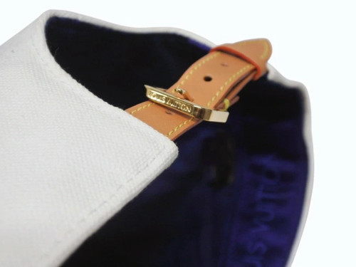 Louis Vuitton Rainbow Cap S00 Logo Embroidered M8160L Cotton Leather White Multi - Picture 7 of 10