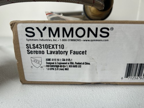 Symmons Sereno Lavatory Bathroom Sink Faucet Single Hole Chrome SLS4310EXT10 - Picture 5 of 17