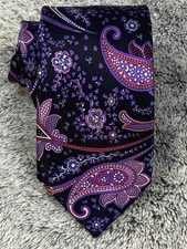 Men's Italo Ferretti Silvi Marina Luxury Silk Tie Italy  Geometric