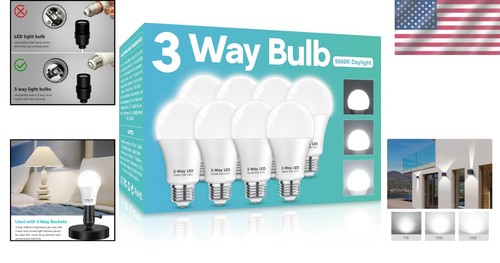 3-Way LED Light Bulbs 150W Equiv. | Adjustable Brightness, Energy-Saving, Lon... - Picture 2 of 11