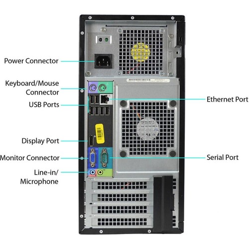 Dell 990 MT I7 4gb 120gb Dvd-Rw Desktop-Computer Seriell Rs232 Wind Aufbereitet - Bild 6 von 7