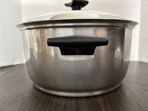 Vintage RENA Ware Heavy 18/8 STAINLESS Steel 3-Ply 6 qt STOCKPOT With Lid - Picture 8 of 22