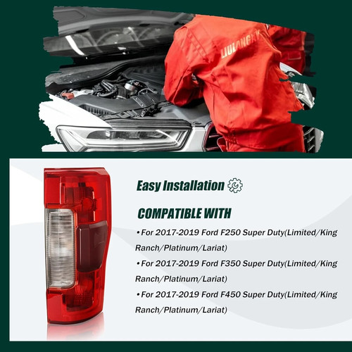 Gruppo fanale posteriore con punti ciechi compatibile con Ford F250 F350 2017 2018 2019 - Foto 3 di 6
