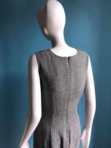 MAX MARA Linen Tweed Sleeveless Dress sz US 2 4 S Classic Timeless Italian Chic - Picture 13 of 19