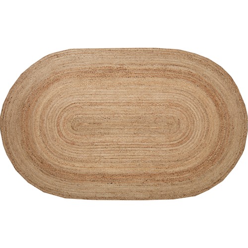 Area Rug Natural Jute Farmhouse 60x96 Oval Braided No Slip Floor Mat VHC Brands - Picture 4 of 12