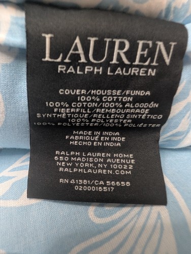 Ralph Lauren Home Queen Comforter Cotton Floral Reversible Blue And White - Picture 7 of 11