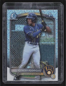 2025 Bowman Chrome #BCP-36 Yophery Rodriguez X-Fractor Xfractor Rookie RC Card
