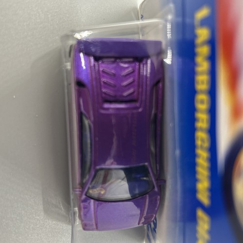 1991 Hot Wheels Blue/White Card #227 Lamborghini Diablo Purple w/Chrome 5 Spokes - Picture 5 of 6