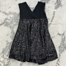 Torrid Black Sequin Skater Dress V Neck Sleeveless Party Cocktail Plus Size 20