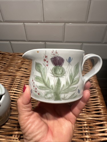 Buchan Stoneware Thistle Thistleware 182 Creamer 218 Covered Sugar - Picture 2 of 11