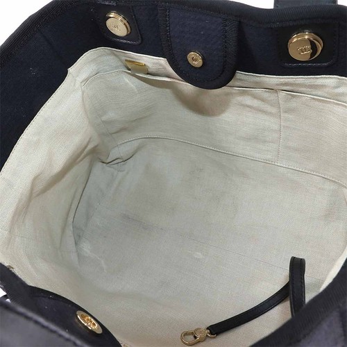 CHANEL Deauville Small Shopping Tote Chain Schultertasche Navy AS3257 90296211 - Bild 8 von 11