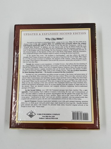 Heilige Bibel in Originalordnung 2. Auflage Lammfell englische Übersetzung VERSIEGELT - Bild 2 von 5