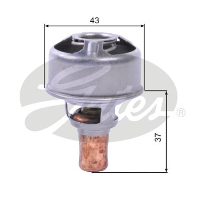 ENGINE COOLANT THERMOSTAT GATES TH01483 P FOR VOLVO 340-360 1.4 1.4L - Picture 2 of 5