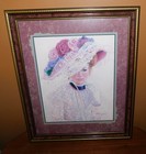 Victorian Framed & Matted Art Print Bettie Herbert Felder “ Thru God’s Grace”