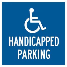BRADY 91359 Handicap Parking Sign, 18"H, 18"W, Alum,  91359