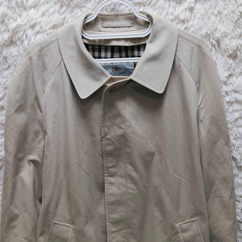 Aquascutum Aqua5 Trenchcoat Beige Made in England Karofutter Baumwolle Kostenloser Versand - Bild 3 von 18