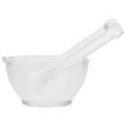 1 Set Glasbrecher Knoblauchschüssel-Set Schleifglasbehälter mit Stößel für