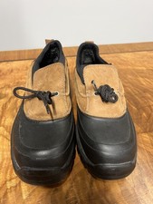 LL Bean Duck Boots Low Men s 10 D Lined Brown Leather Lace Up Snow Rain Hunting