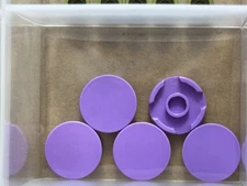 LEGO Parts - Medium Lavender Tile, Round 2 x 2 - No 14769 - QTY 5