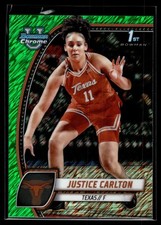 Justice Carlton 2024-25 Bowman U Chrome Green Shimmer Refractor Card #38