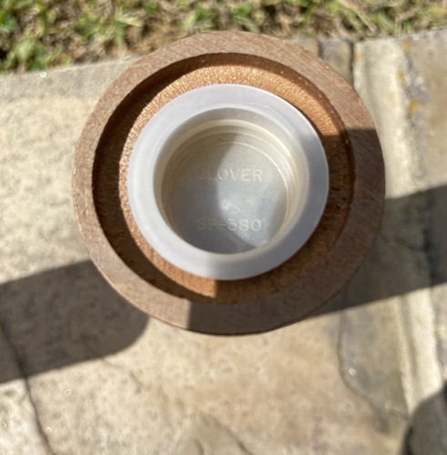 Vintage Kleeblatt Holz MCM Minimalistische Salz und Pfefferstreuer Modern Retro - Bild 6 von 8