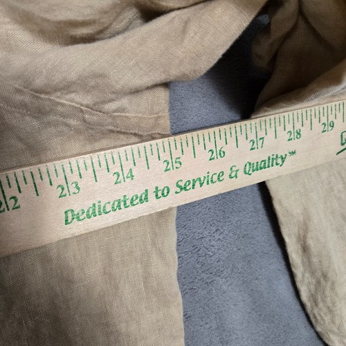 Ralph Lauren Púrpura Etiqueta Para Hombre XL Lino Abotonado Camisa Tostado - Imagen 7 de 10