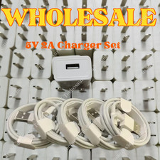 USB Wall Charger Block Fast Charging Cable Lot For iPhone 6 7 8 X XS 11 12 13 14