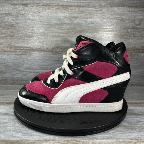 Puma Damen Jitsu Rote Beete lila Keilabsatz Turnschuhe Größe 9,5