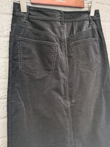 A.P.C UK 8 Black Needle Corduroy Long Pencil Skirt - Picture 8 of 13