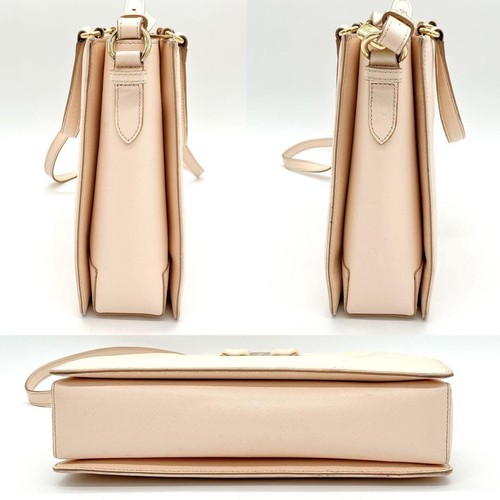 Salvatore Ferragamo shoulder bag Purse VARA RIBBON Pink Leather convertible Used - Picture 4 of 12