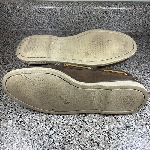 Sperry Gold Cup Auténtico Original Cuero Marrón Zapato Barco Forro Piel de Ciervo 10.5M - Imagen 14 de 24