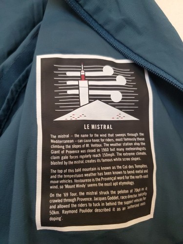 Rapha Le Mistral Cycling Wind Jacket Full Zip Mens size Large Blue Green - Picture 2 of 22