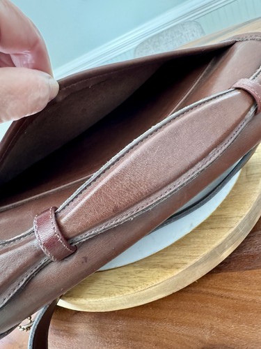 Vintage 1980er Coach Mahagonibraun Leder Court Crossbody Tasche vor 1989 EUC - Bild 8 von 15