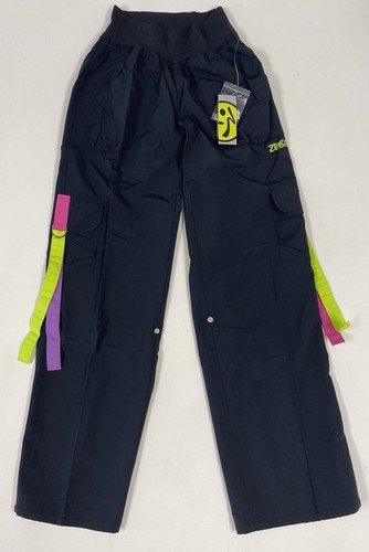 Zumba Ultimate Orbit Black Dance Studio Cargo Pants Convertible Capri Size S - Picture 1 of 12