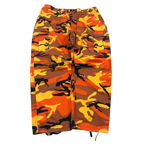 Pantaloni cargo mimetici vintage uomo XL 38x31 Blaze arancione esercito militare skate a sacco - Foto 1 di 18