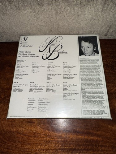 Anton Kuerti Plays Beethoven Volume 1- Sealed Vinyl 4 Record Set- M4S 90361 - Imagen 2 de 2
