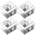  4-teilige Glasregalklemme, ohne Bohren auf Glas, feste Klemme, Glashalterung,