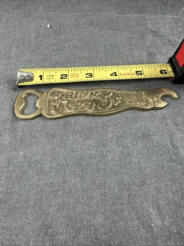Vintage Flaschenöffner "Drink Coke" Metall Coca Cola