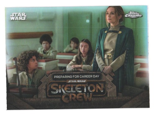 2025 Topps Chrome Star Wars Trading Card Skeleton Crew preparazione per il Career Day - Foto 1 di 2
