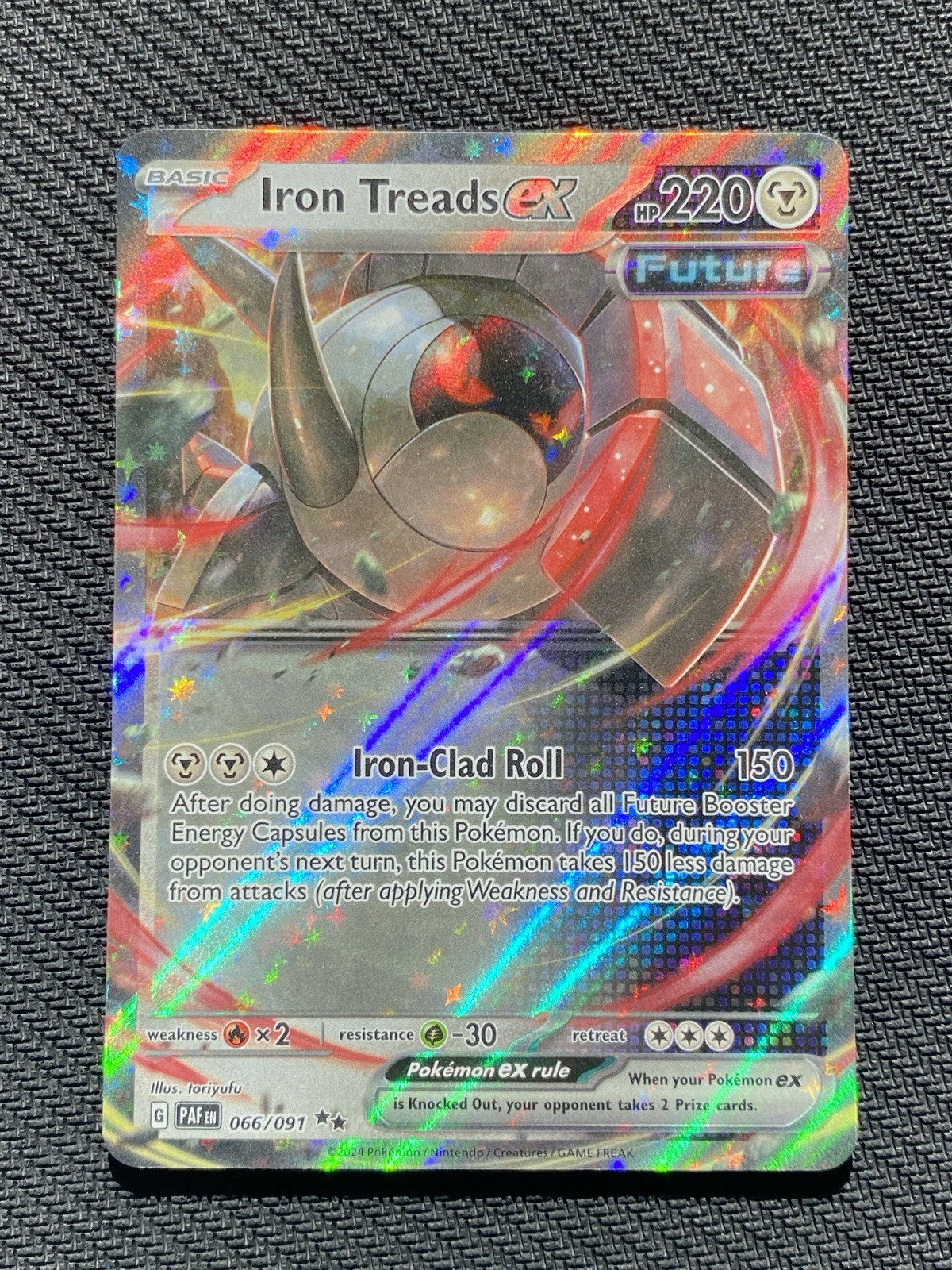 Iron Treads ex 066/091 Paldean Fates Pokemon Card MEAR MINT NM